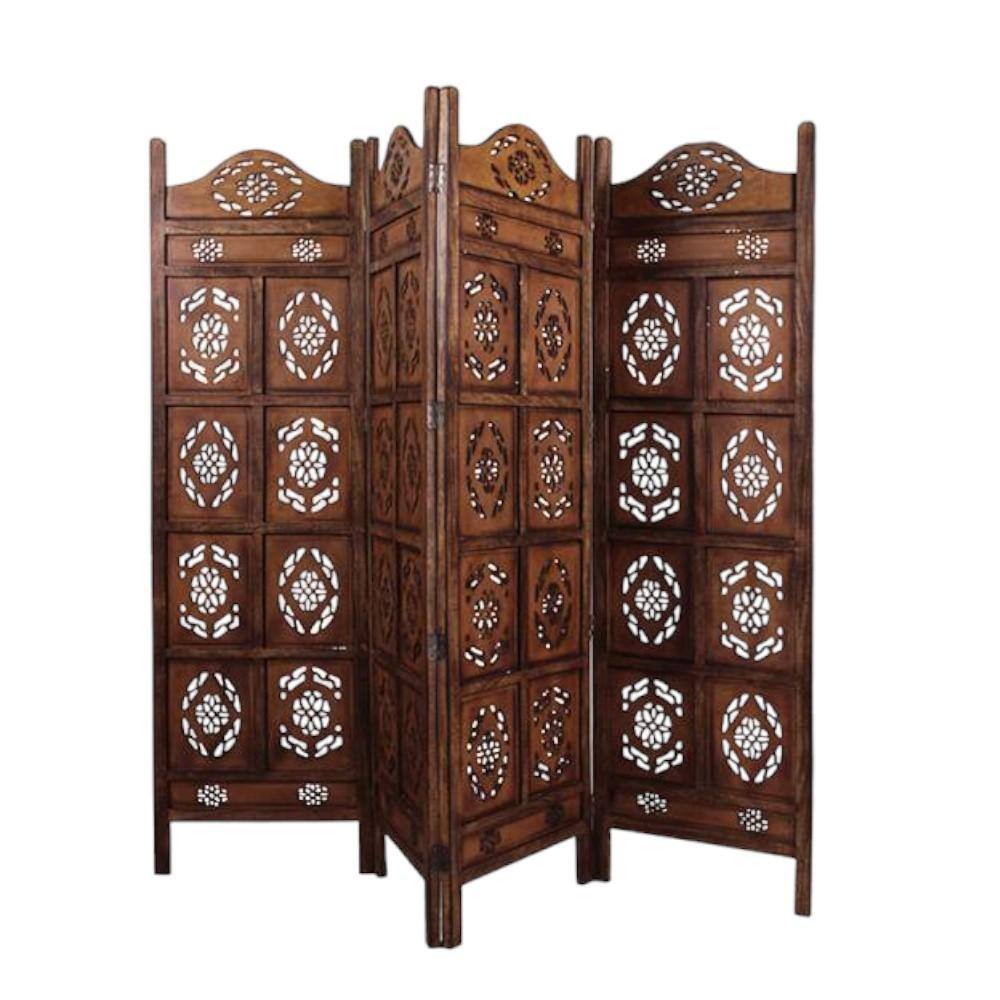 Shilpi Handcarved Wooden Room Divider Panels -NSHC010