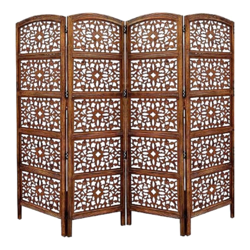 Shilpi Handcarved Wooden Room Divider Panels -NSHC015