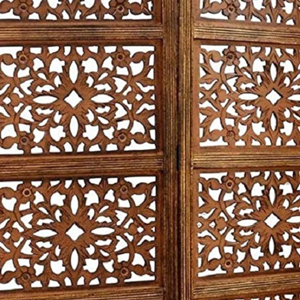 Shilpi Handcarved Wooden Room Divider Panels -NSHC015