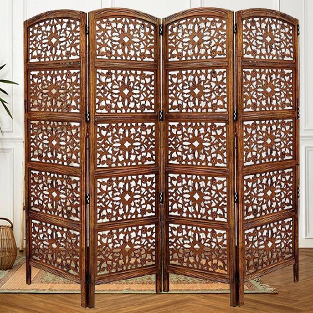 Shilpi Handcarved Wooden Room Divider Panels -NSHC015