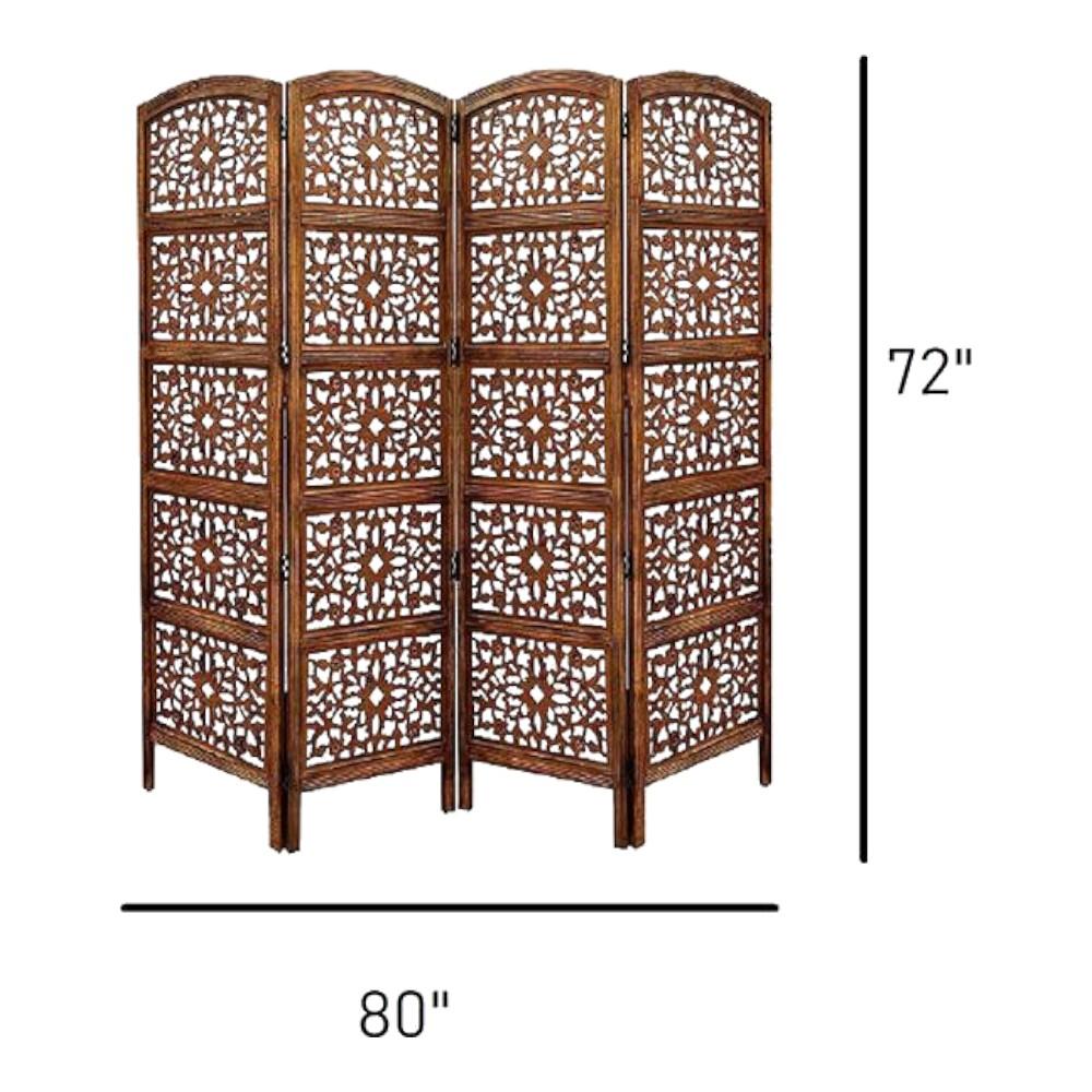 Shilpi Handcarved Wooden Room Divider Panels -NSHC015
