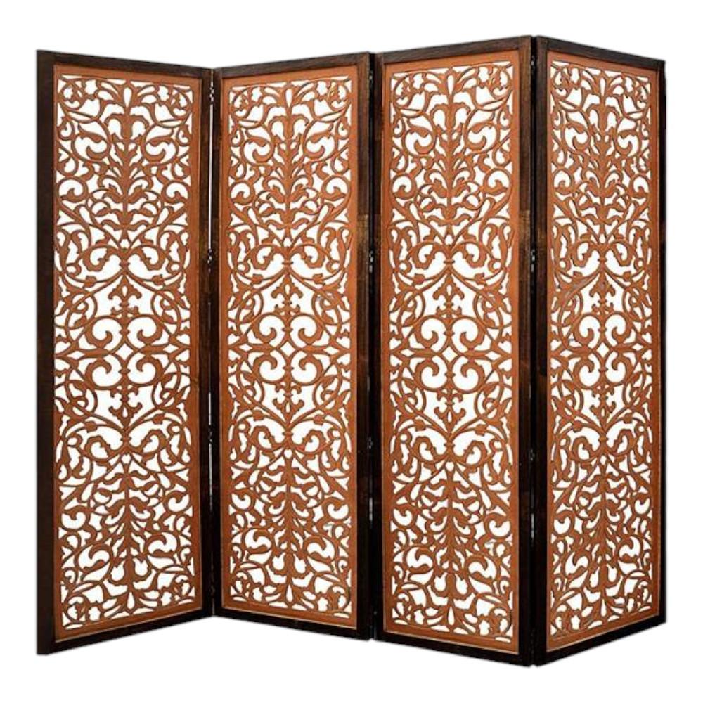 Shilpi Handcarved Wooden Room Divider Panels -NSHC016