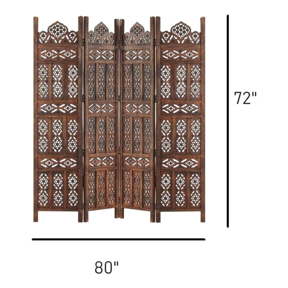 Shilpi Handcarved Wooden Room Divider Panels -NSHC022