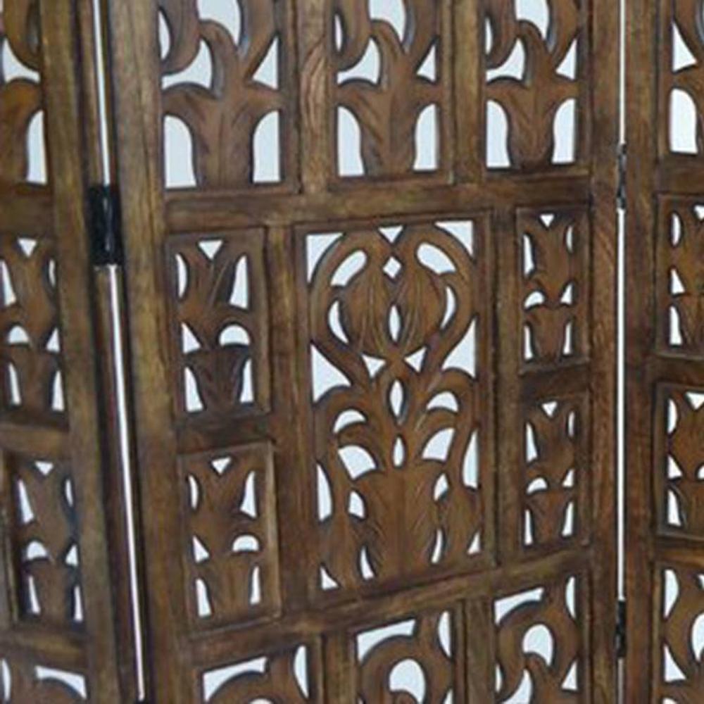 Shilpi Handcarved Wooden Room Divider Panels -NSHC023