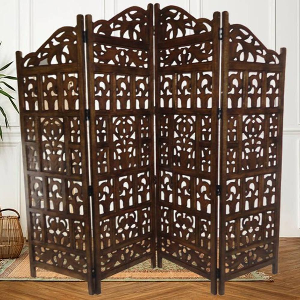Shilpi Handcarved Wooden Room Divider Panels -NSHC023