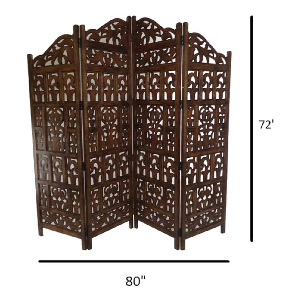 Shilpi Handcarved Wooden Room Divider Panels -NSHC023