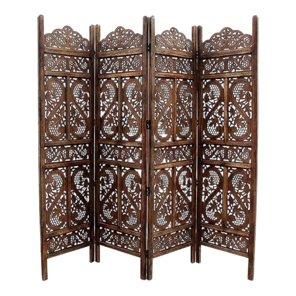 Shilpi Handcarved Wooden Room Divider Panels -NSHC026