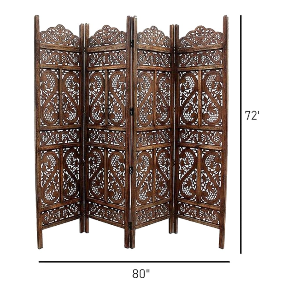 Shilpi Handcarved Wooden Room Divider Panels -NSHC026