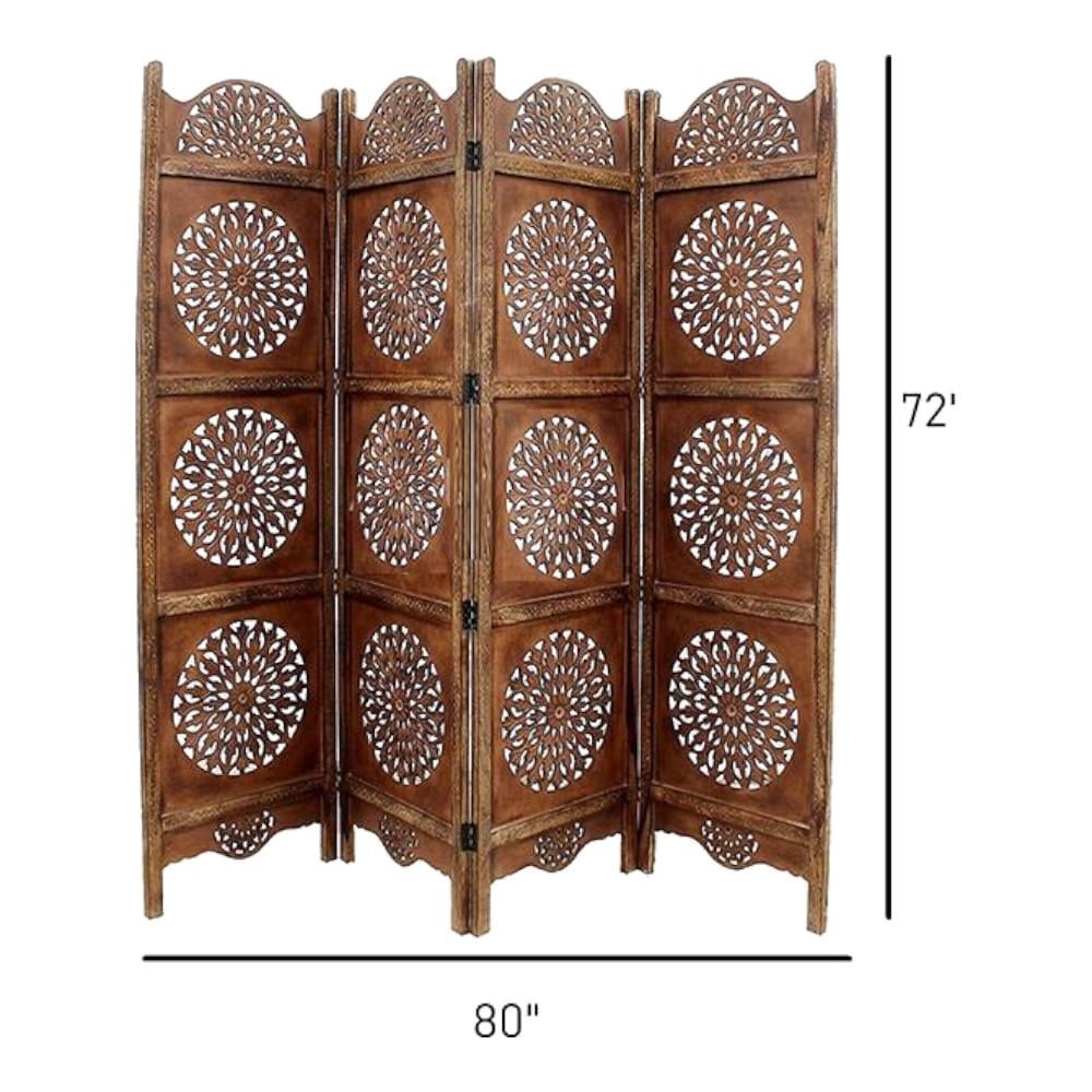Shilpi Handcarved Wooden Room Divider Panels -NSHC027