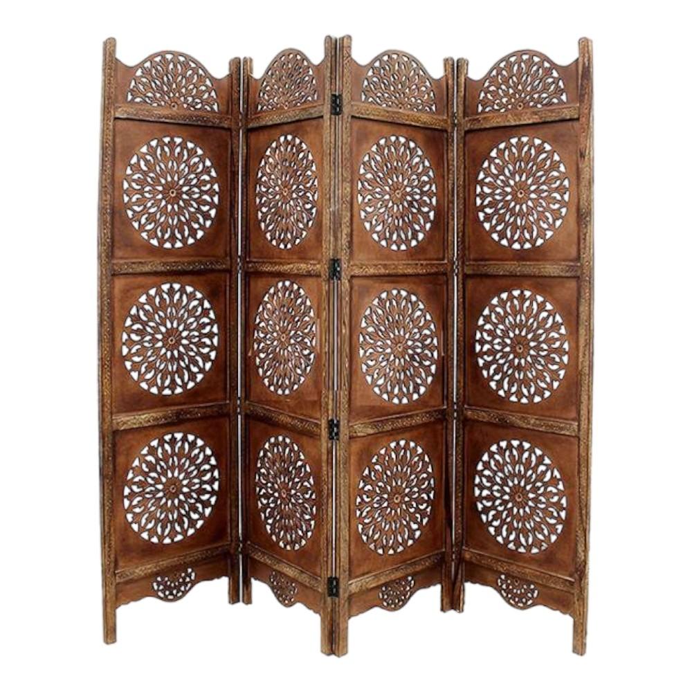 Shilpi Handcarved Wooden Room Divider Panels -NSHC027