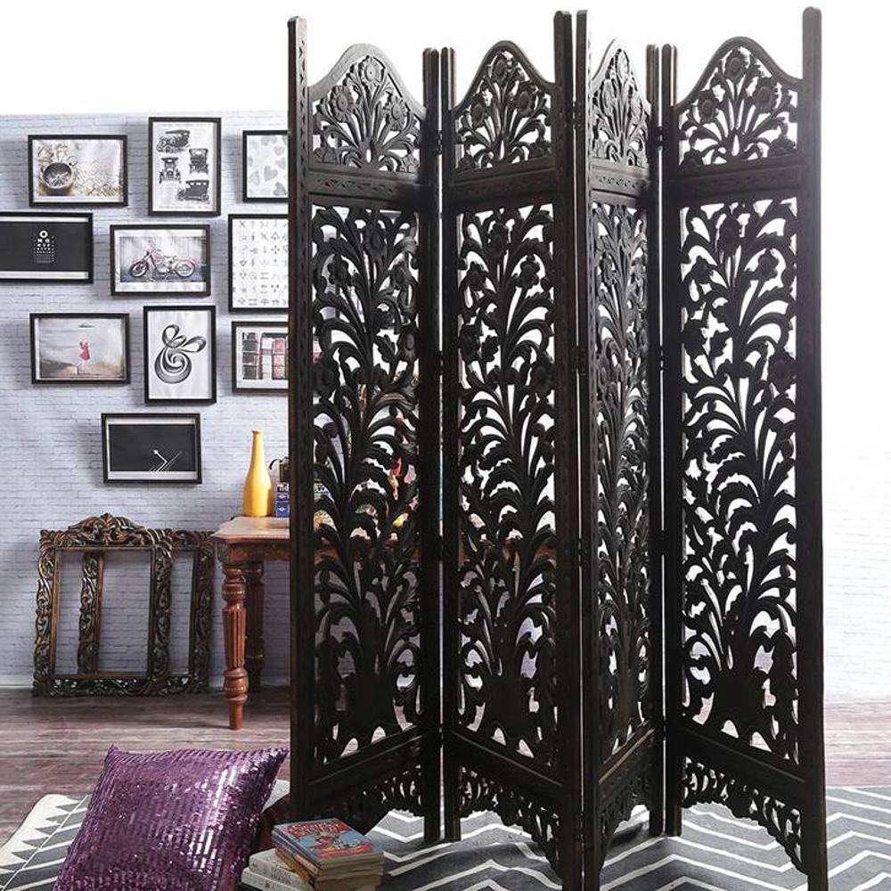 Shilpi Handcarved Wooden Room Divider Panels -NSHC029