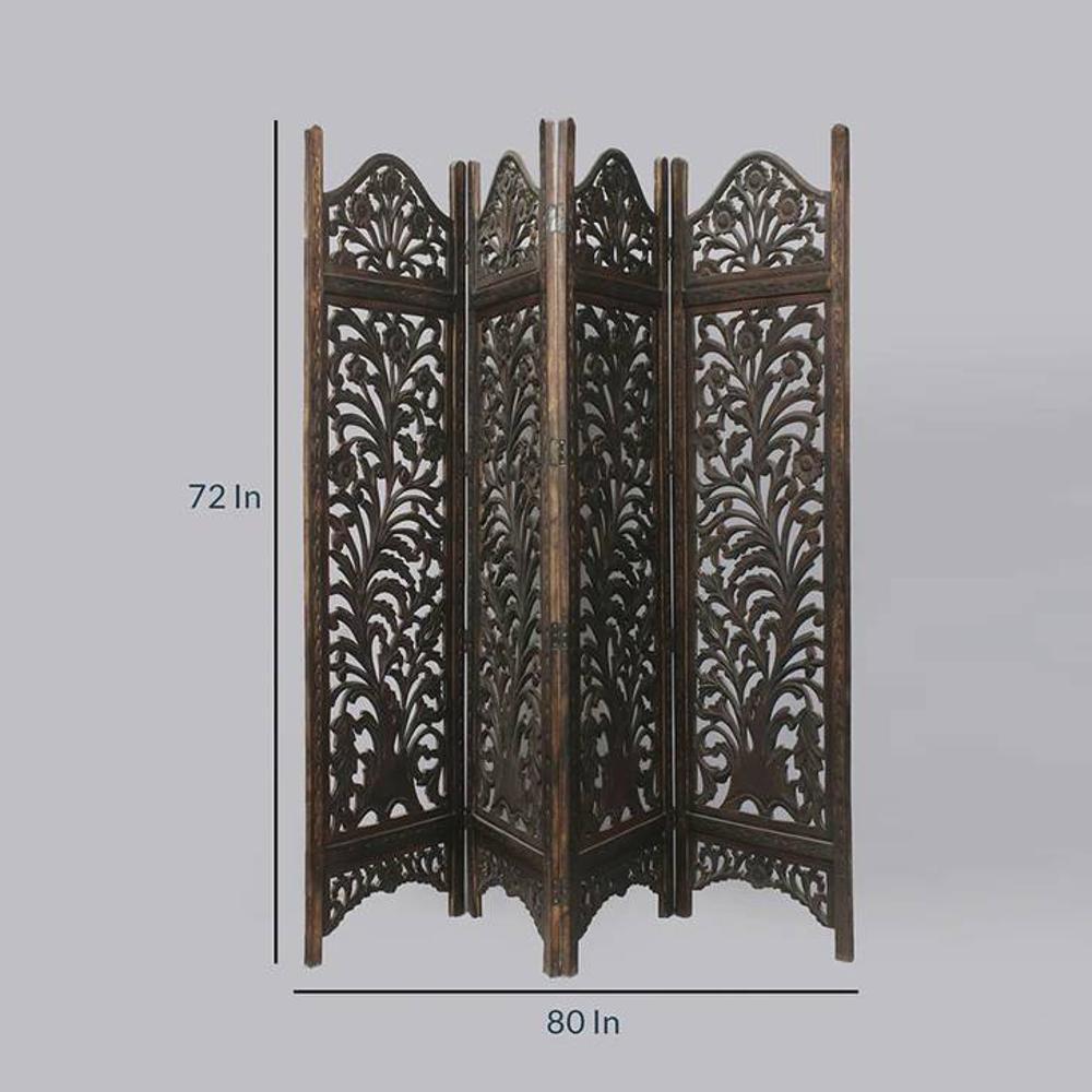 Shilpi Handcarved Wooden Room Divider Panels -NSHC029