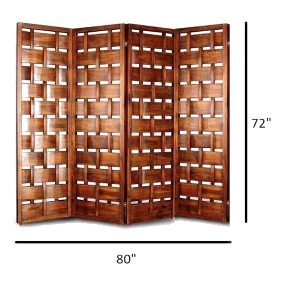 Shilpi Handcarved Wooden Room Divider Panels -NSHC034