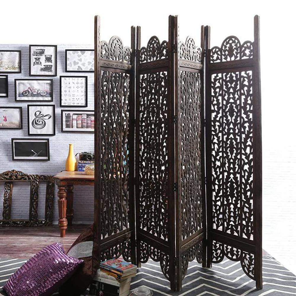 Shilpi Handcarved Wooden Room Divider Panels -NSHC037