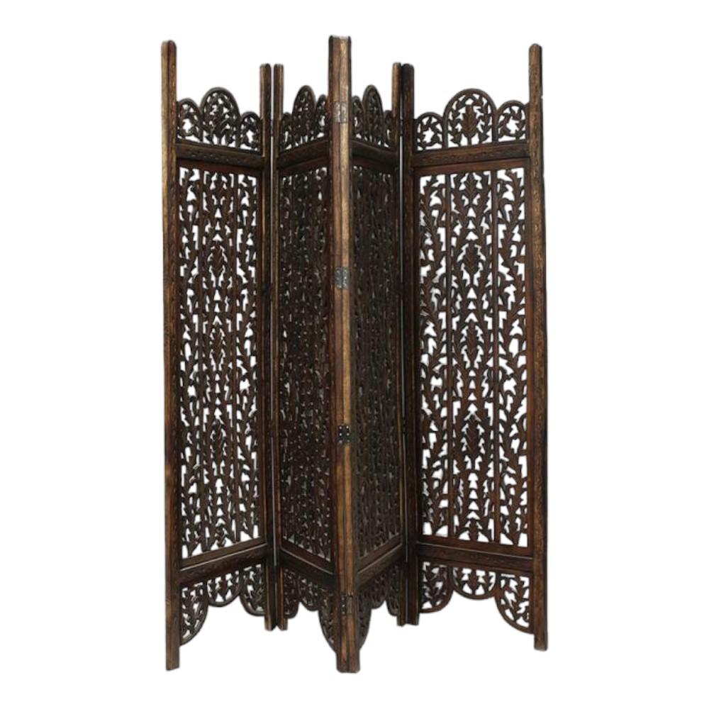 Shilpi Handcarved Wooden Room Divider Panels -NSHC037