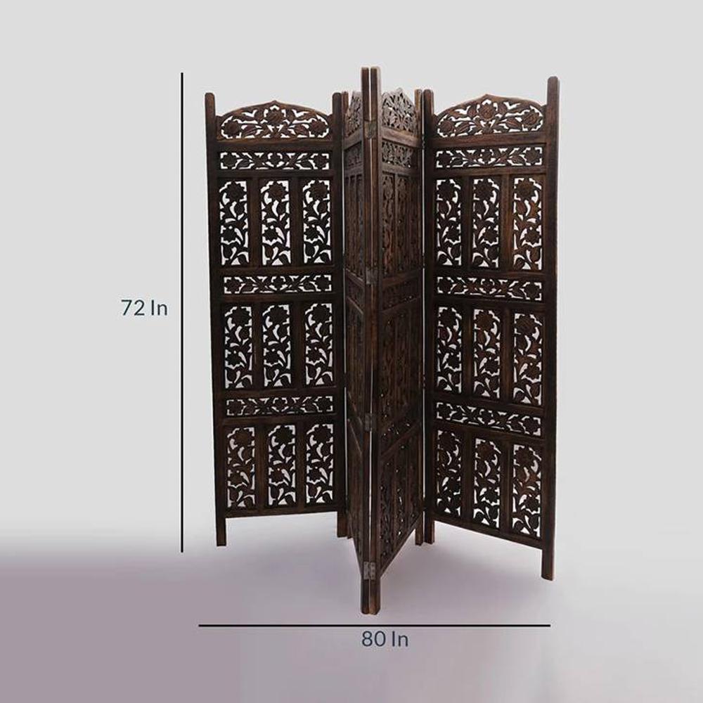 Shilpi Handcarved Wooden Room Divider Panels -NSHC038