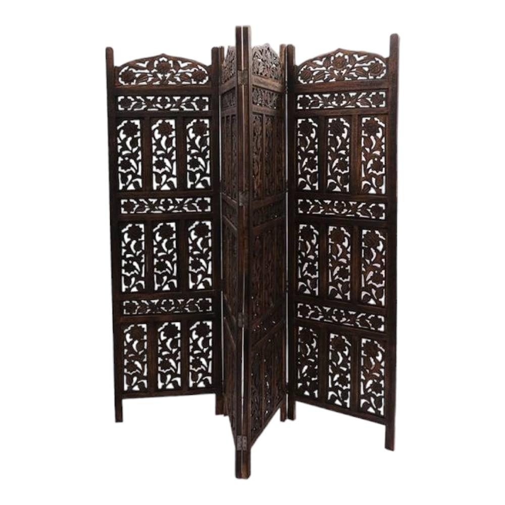 Shilpi Handcarved Wooden Room Divider Panels -NSHC038