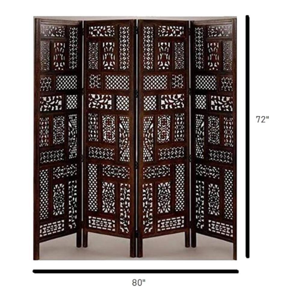 Shilpi Handcarved Wooden Room Divider Panels -NSHC040
