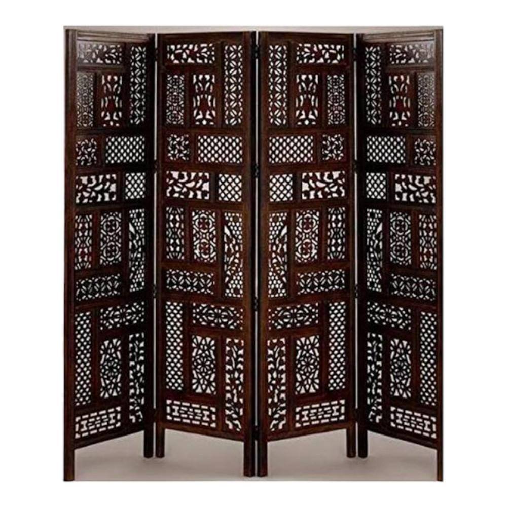 Shilpi Handcarved Wooden Room Divider Panels -NSHC040