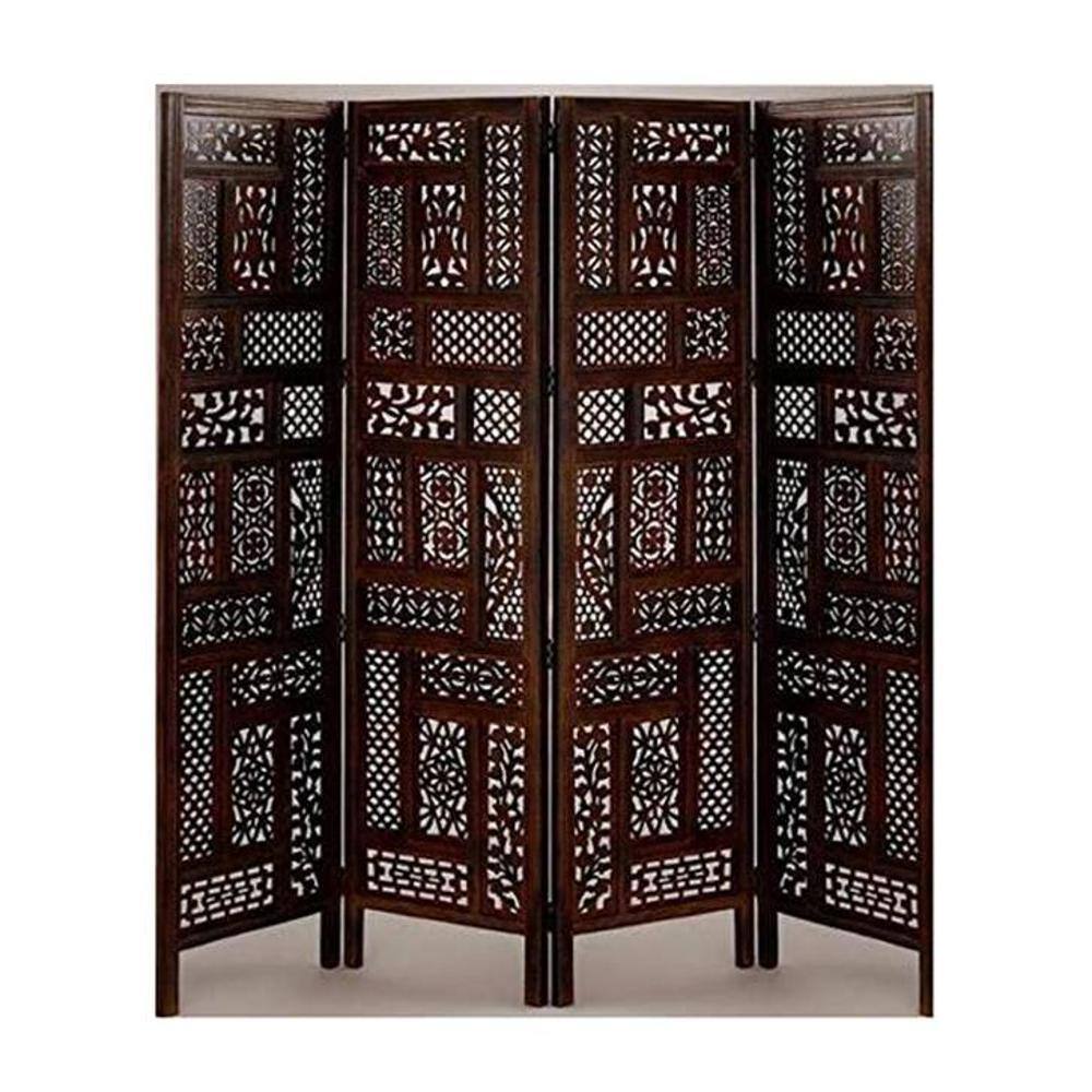 Shilpi Handcarved Wooden Room Divider Panels -NSHC040