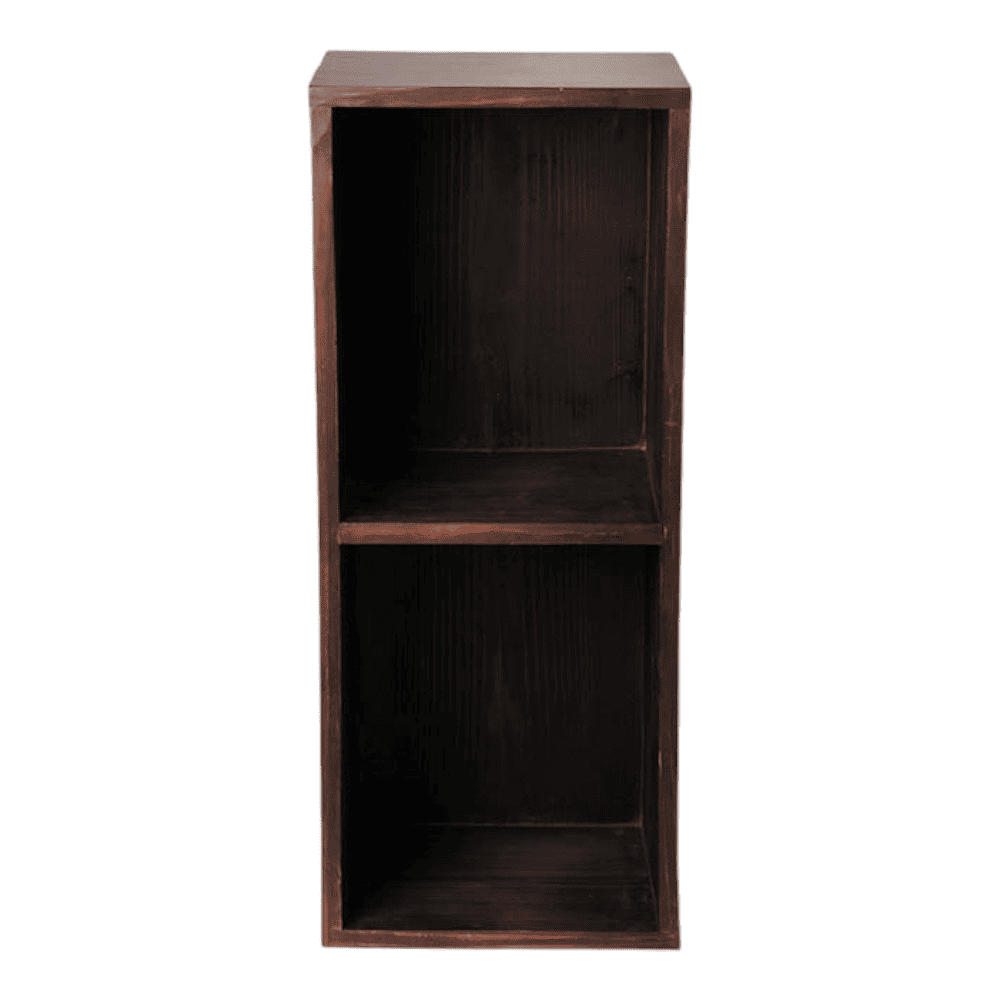 Walnut Tint Two Storey Bedside and Living Room Storage