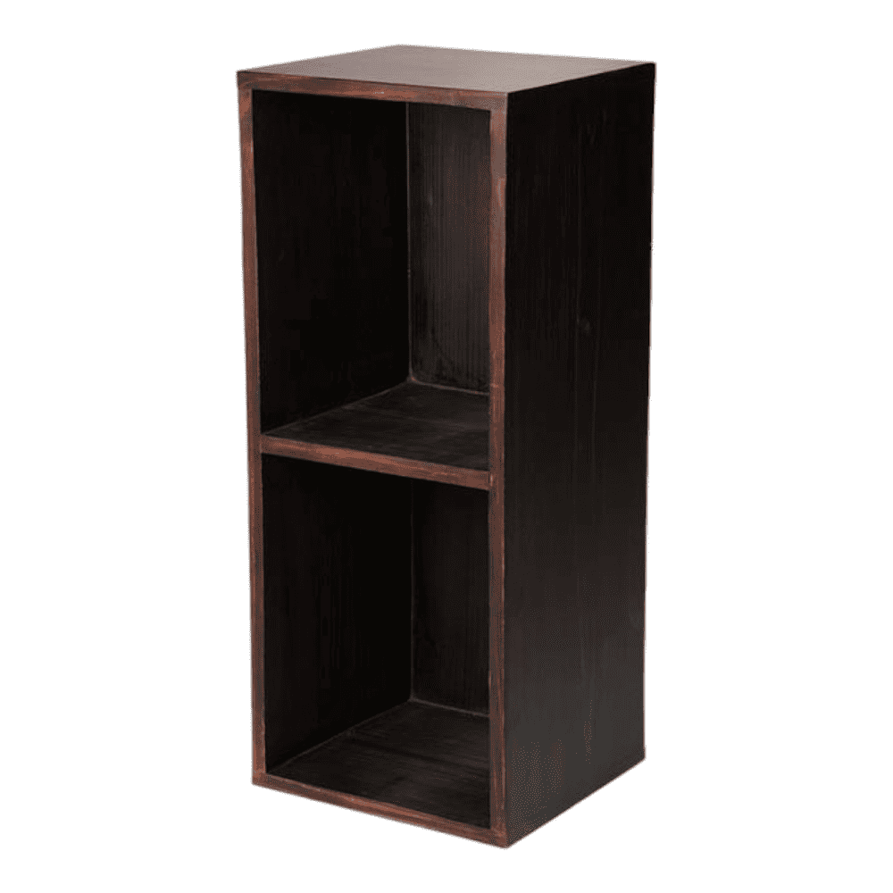 Walnut Tint Two Storey Bedside and Living Room Storage