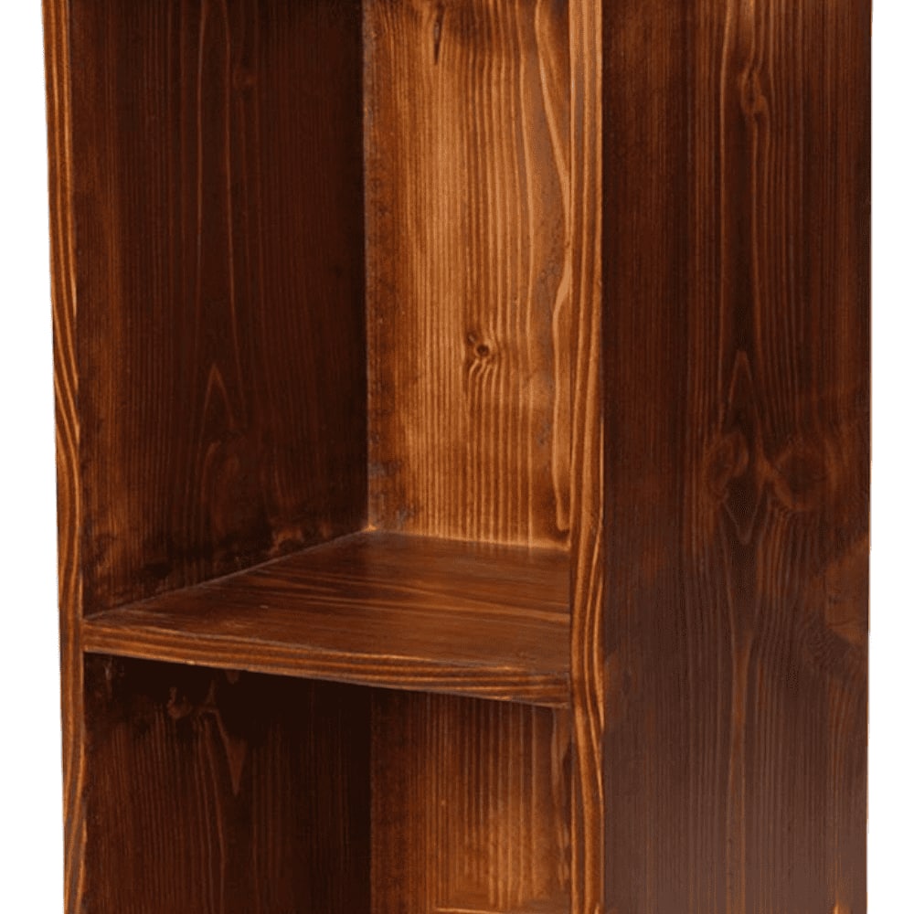 Teak Tint Two Storey Bedside and Living Room Storage