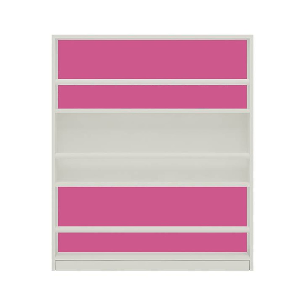 Kelsey Solid Wood  Bookshelf in Barbie Pink Finish - Adona