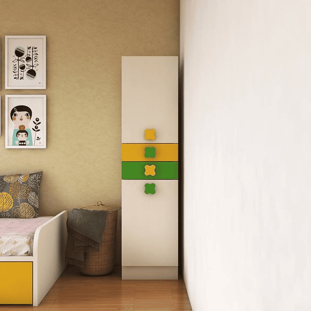 Silvana 1 Door Wardrobe in Green Colour