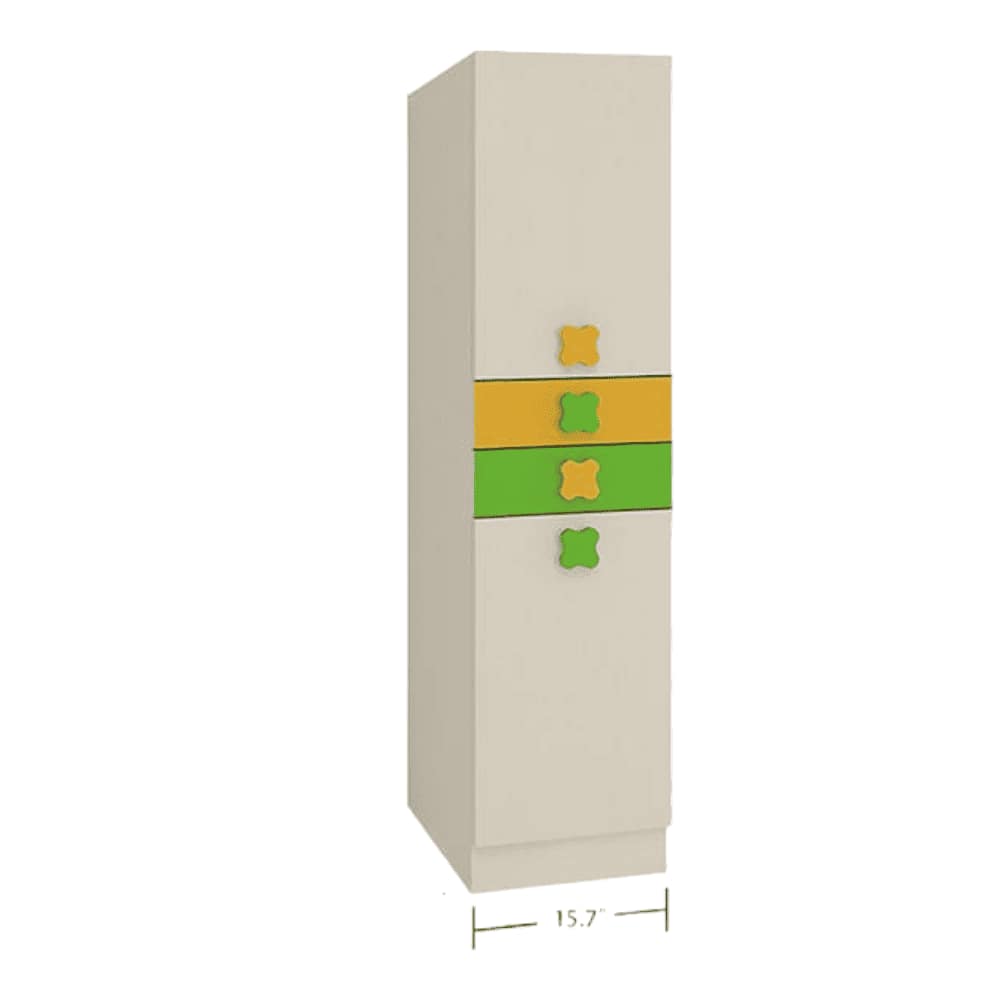 Silvana 1 Door Wardrobe in Green Colour