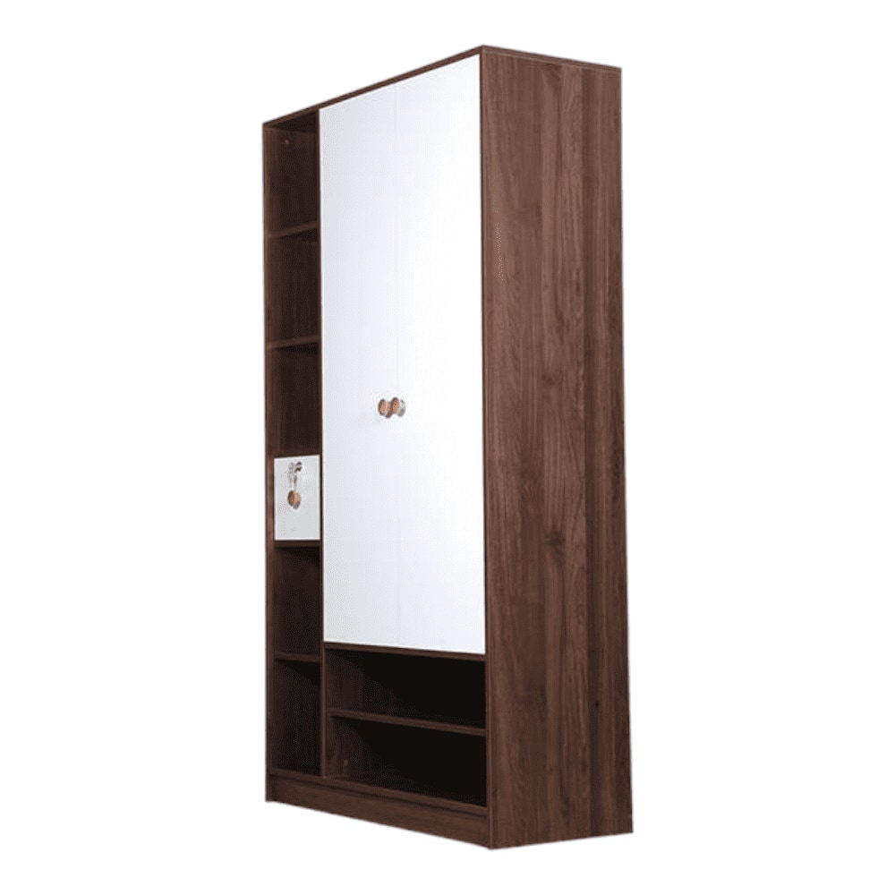 Allie Engineered Wood 2 door Wardrobe in Matte Finish