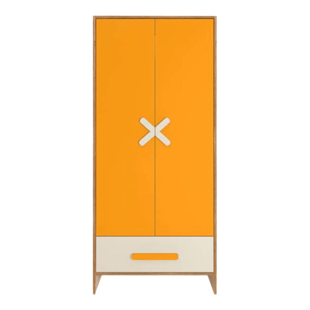 Novara 2 Door Wardrobein Mango Yellow Colour