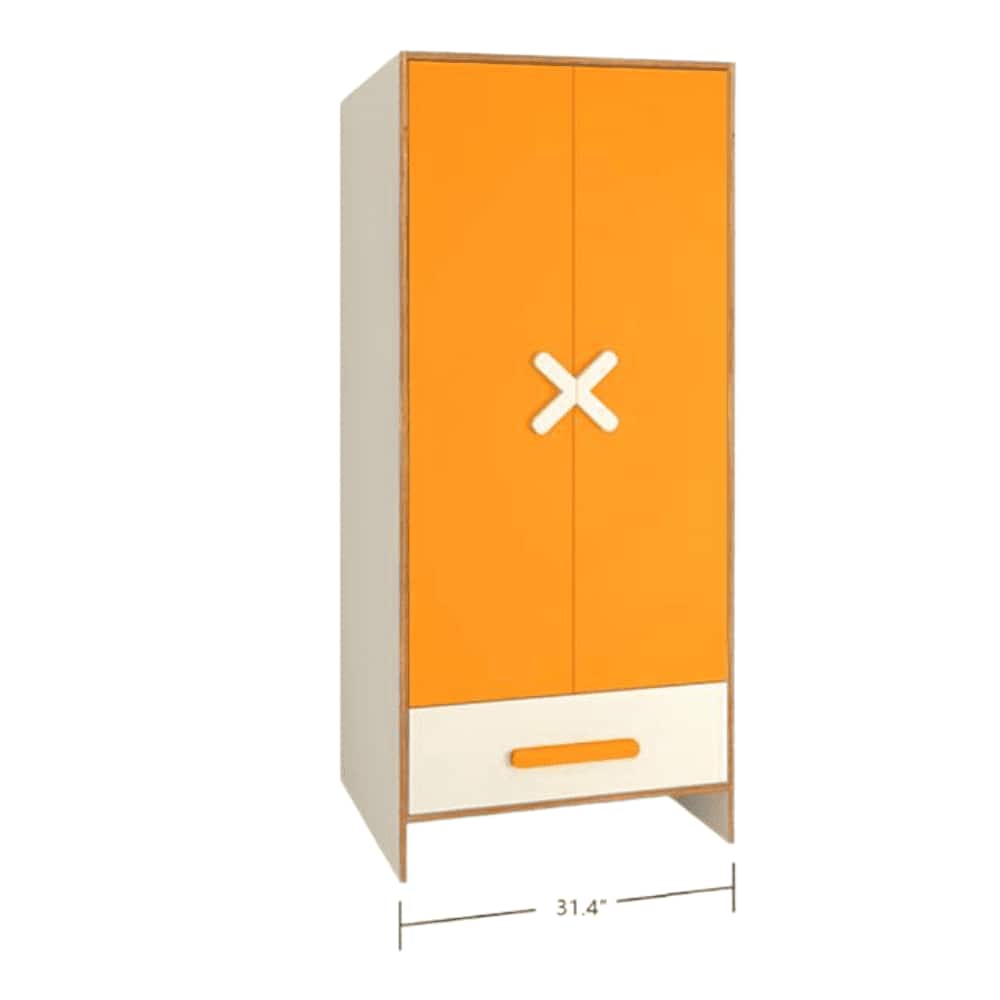 Novara 2 Door Wardrobein Mango Yellow Colour