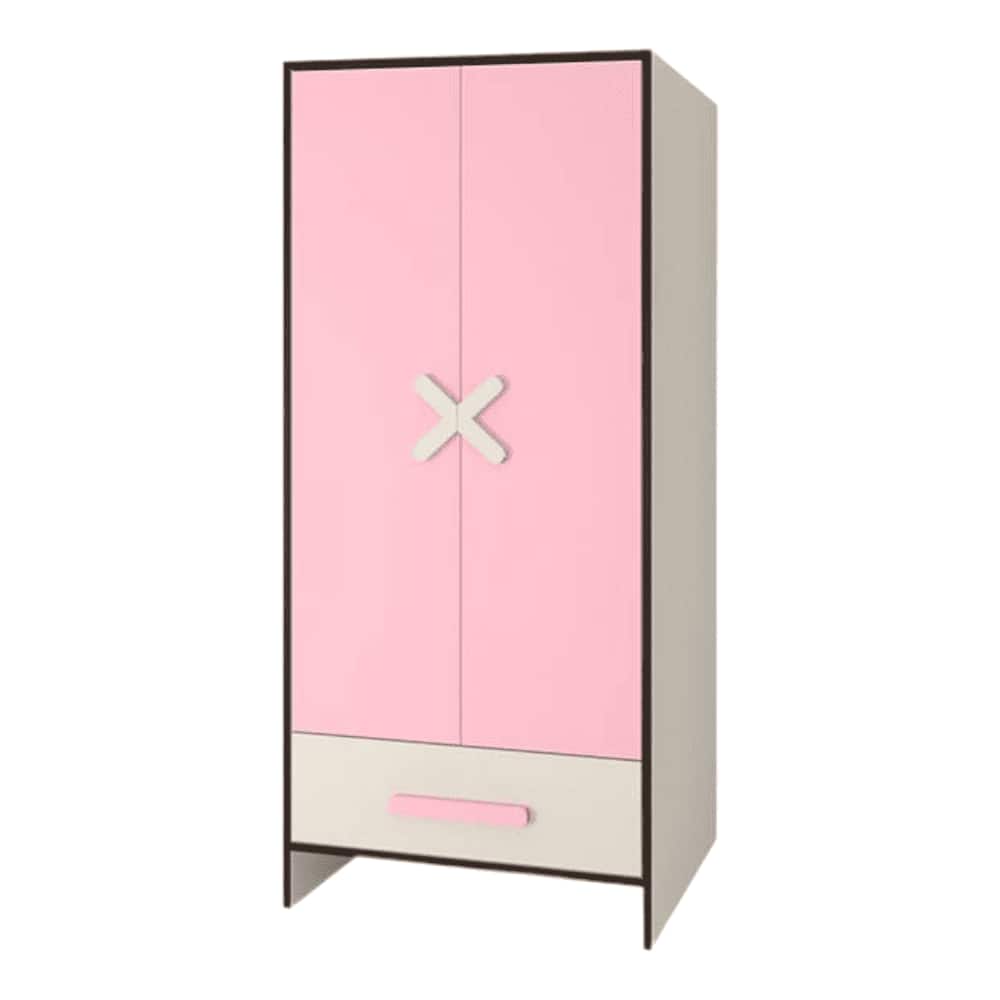 Novara 2 Door Wardrobe in English Pink Colour
