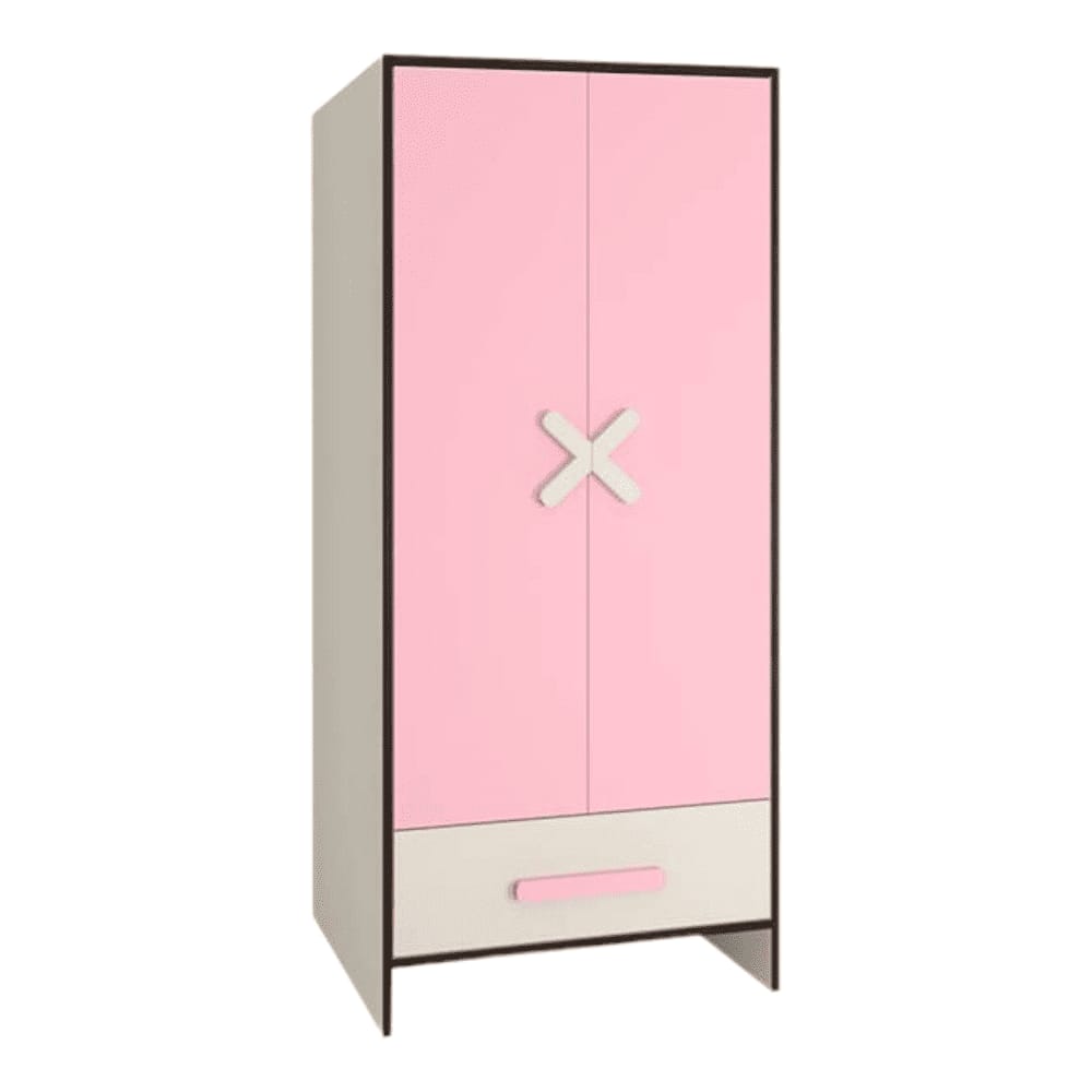 Novara 2 Door Wardrobe in English Pink Colour