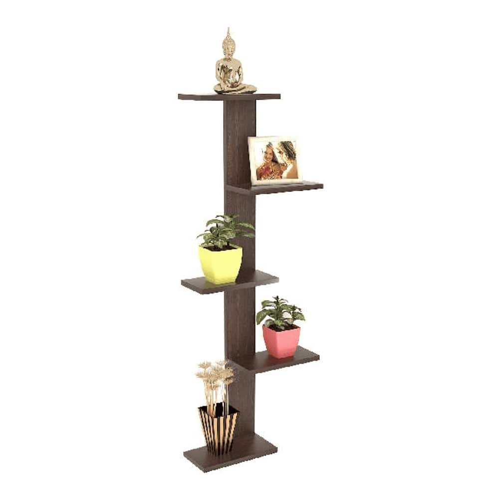 BLUEWUD Alaire Engineered Wood Wall Decor Shelf, Display Rack (Wenge)