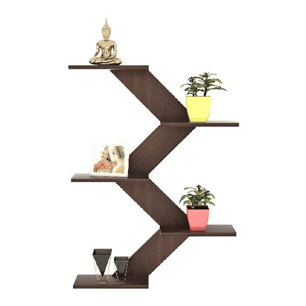 BLUEWUD Astrella Engineered Wood Wall Mount Decorative Shelf, Display Rack (Wenge)