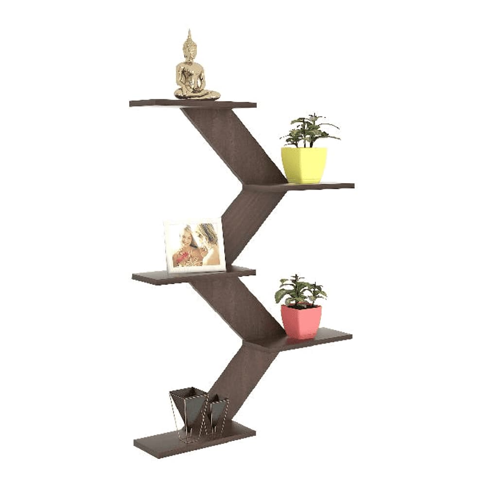 BLUEWUD Astrella Engineered Wood Wall Mount Decorative Shelf, Display Rack (Wenge)