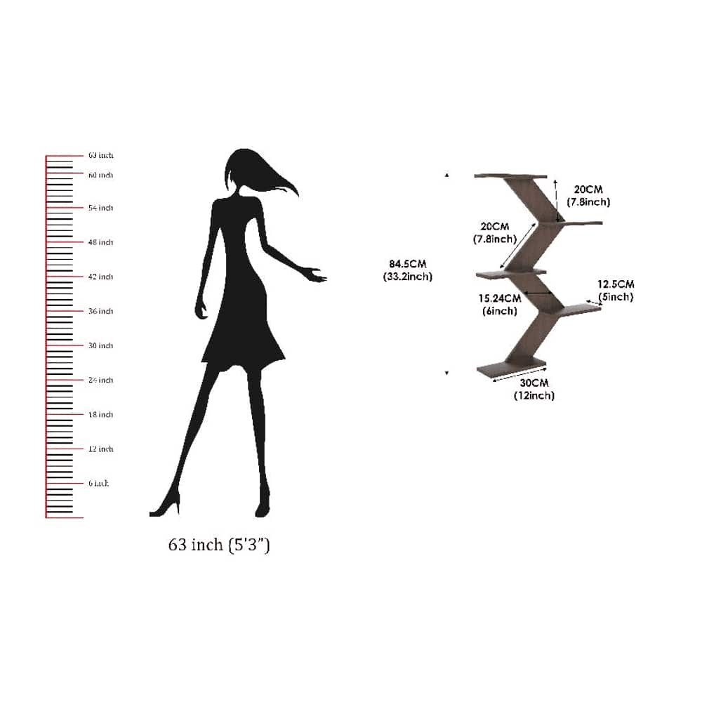 BLUEWUD Astrella Engineered Wood Wall Mount Decorative Shelf, Display Rack (Wenge)