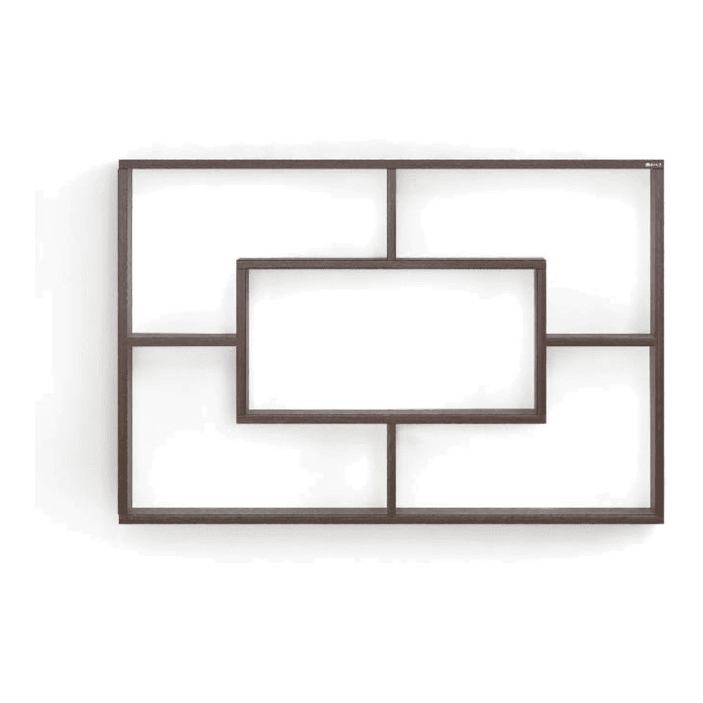 BLUEWUD Crafte Engineered Wood Wall Mount Wall Shelf, Display Rack (Wenge)