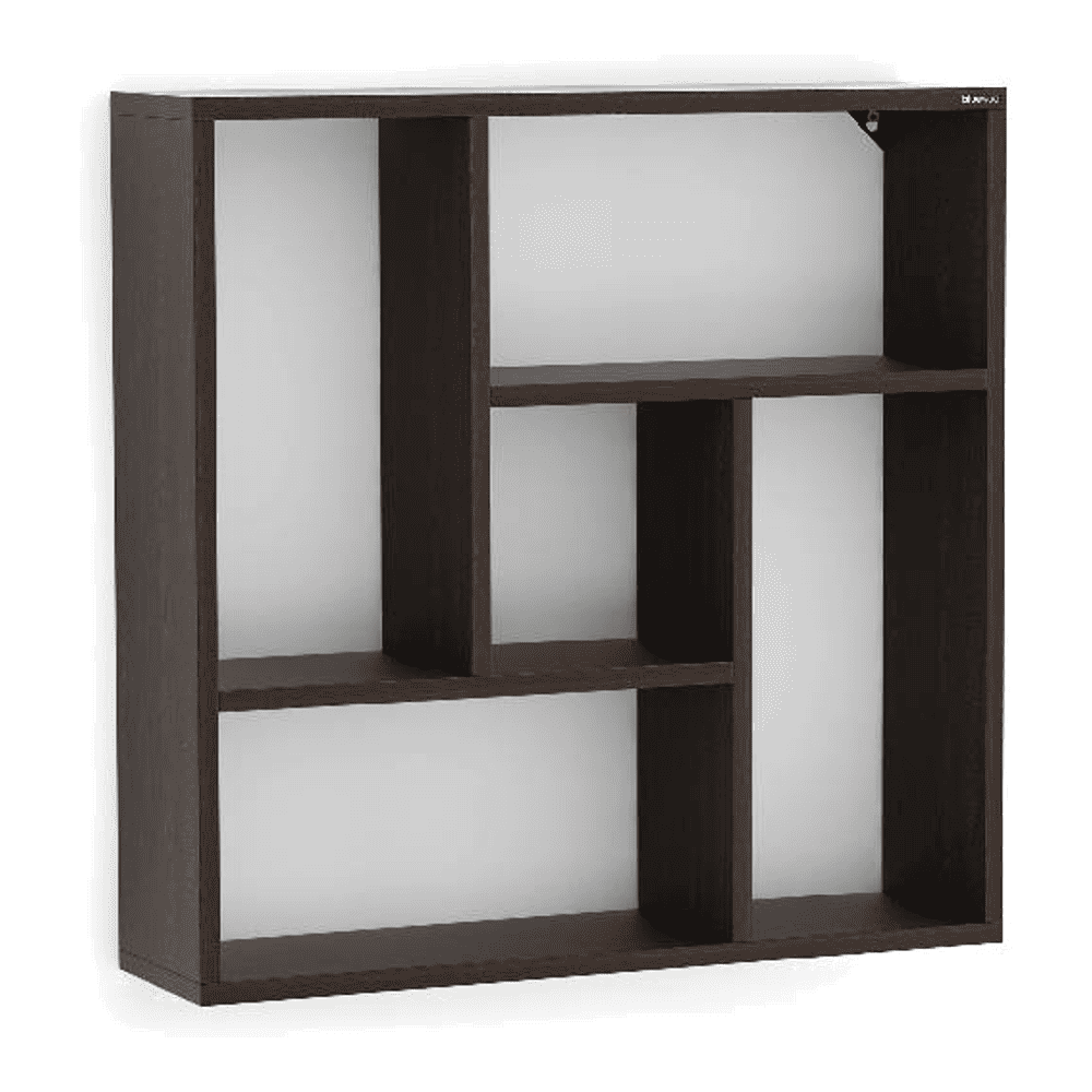BLUEWUD Javies Engineered Wood Multipurpose Wall Decor Shelf, Display Rack (Wenge)