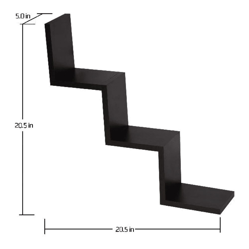 BLUEWUD Aaron Engineered Wood Multipurpose Wall Decor Shelf, Display Rack (Wenge)
