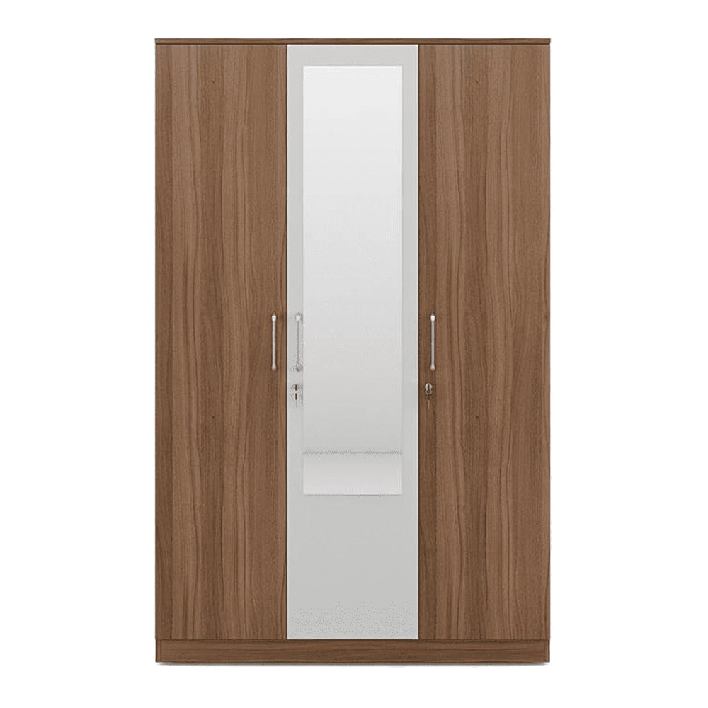 Galaxy 3 Door Wardrobe In Exotic Teak Finish