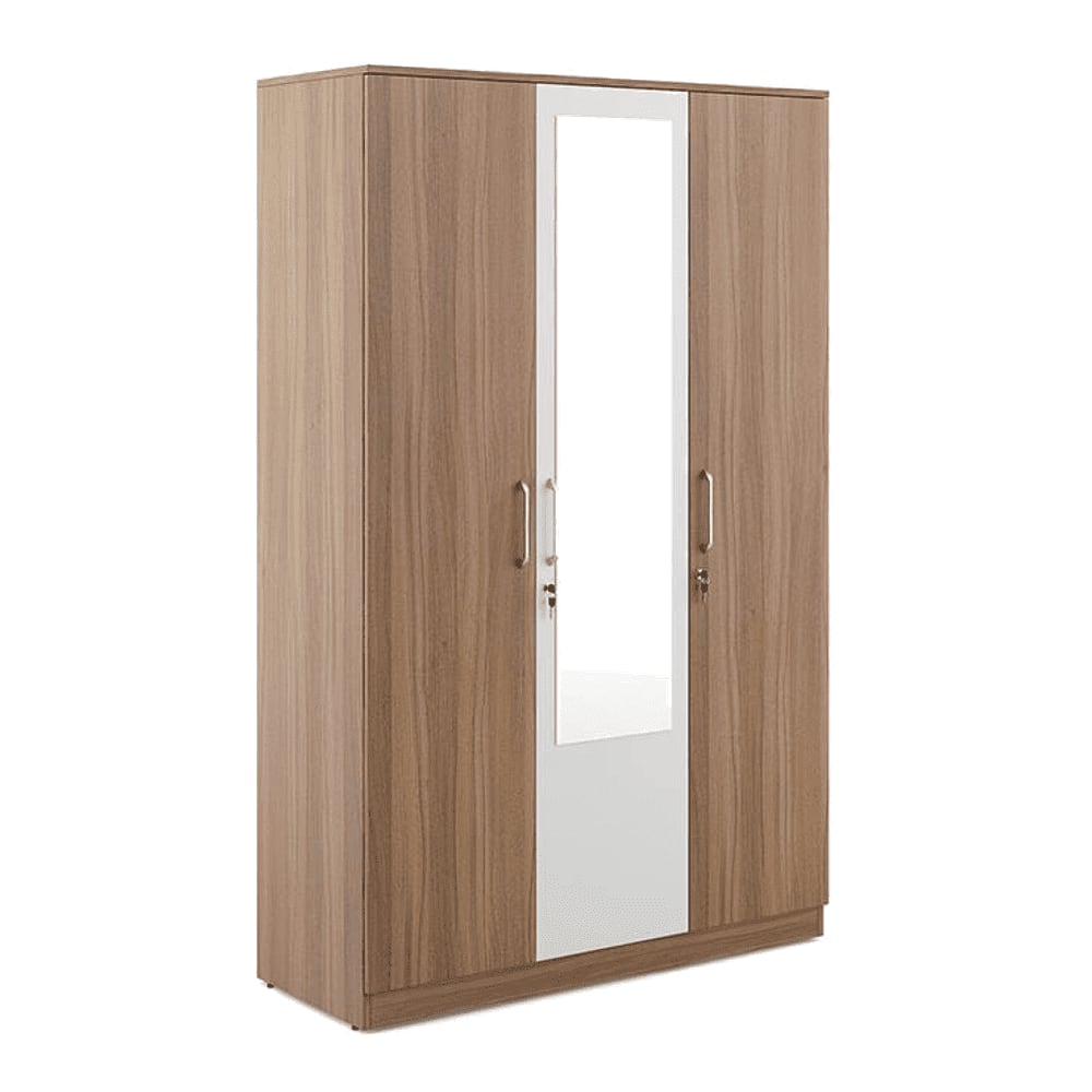 Galaxy 3 Door Wardrobe In Exotic Teak Finish