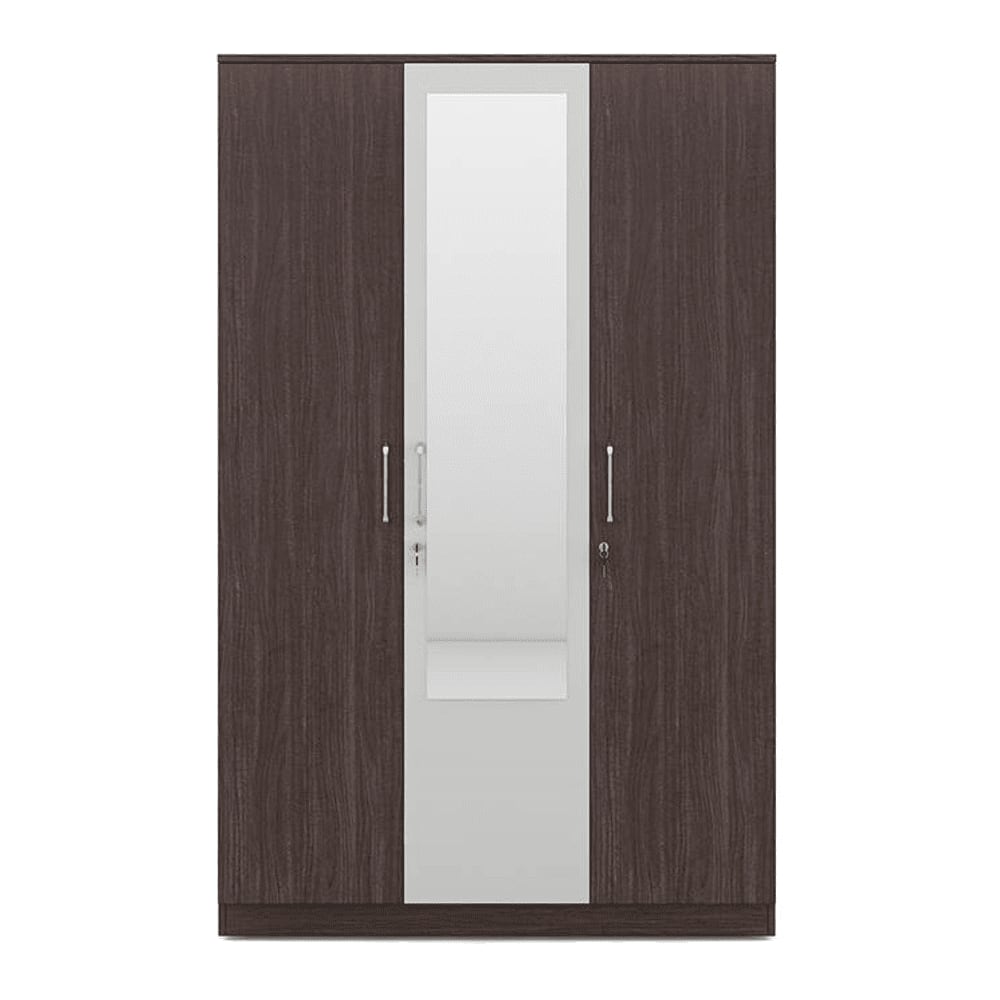 Galaxy 3 Door Wardrobe In Choco Walnut