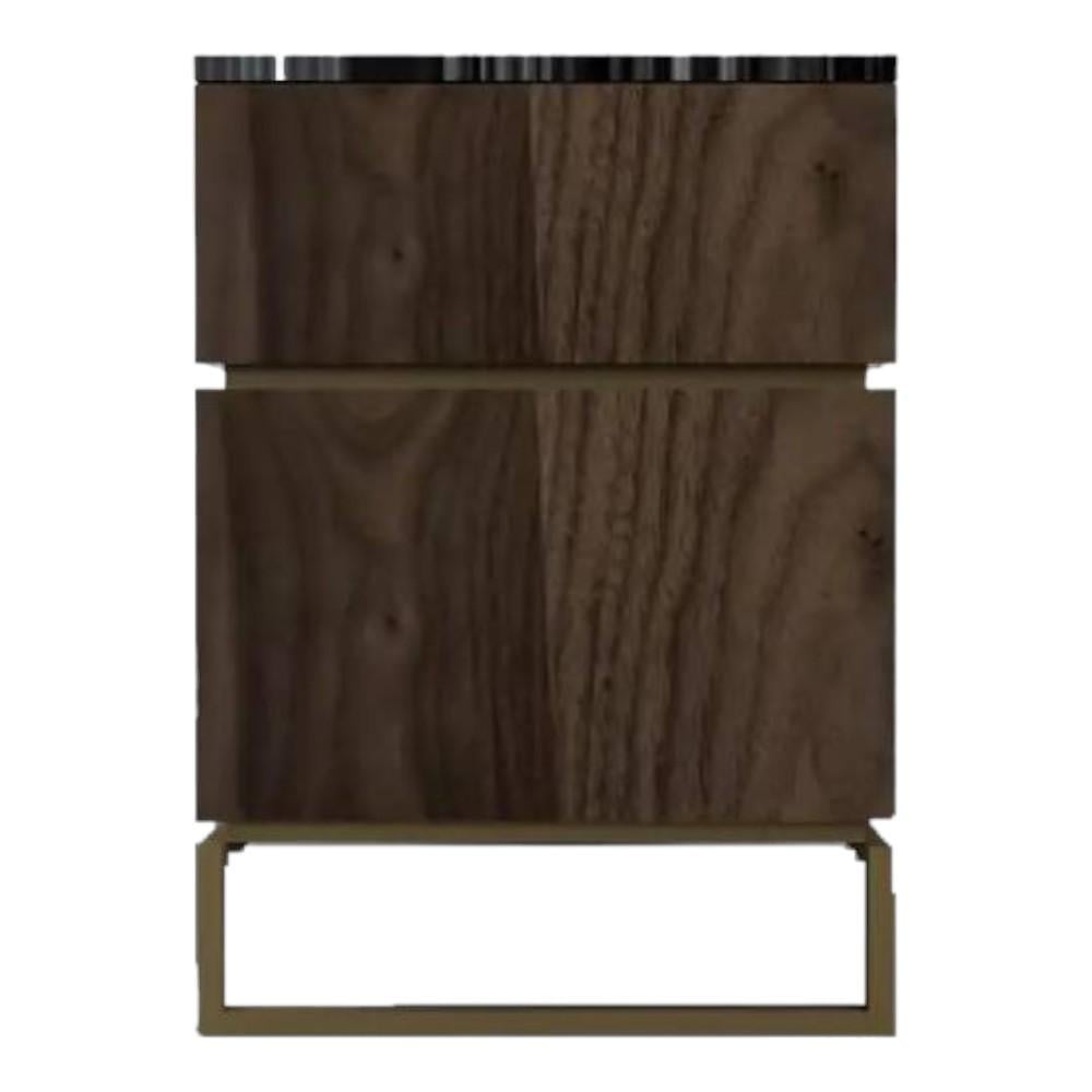Huch Series Dresser with Stone Top and MS Powder Coated Gold Base