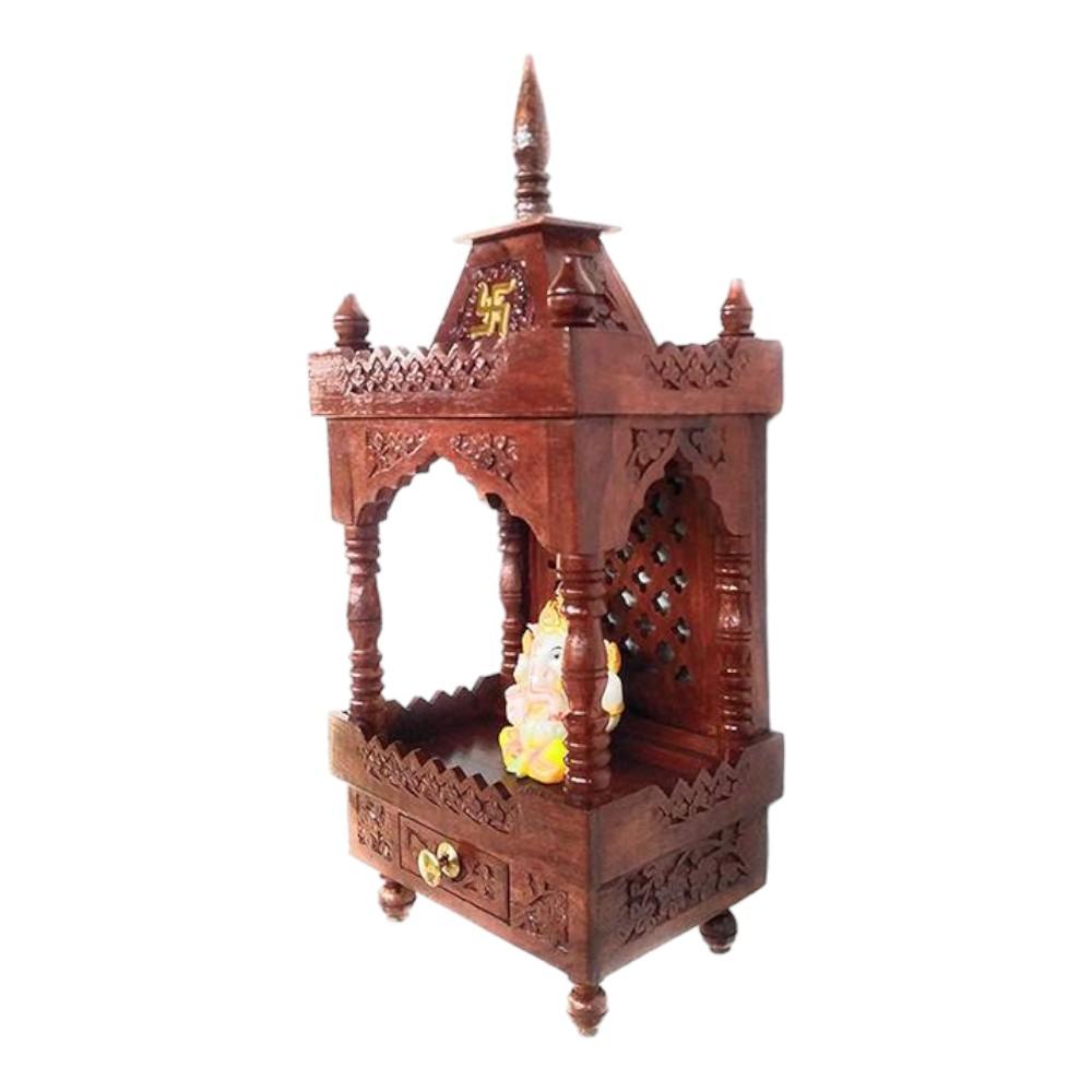 Ananya Solid Wood Free Standing Prayer Unit