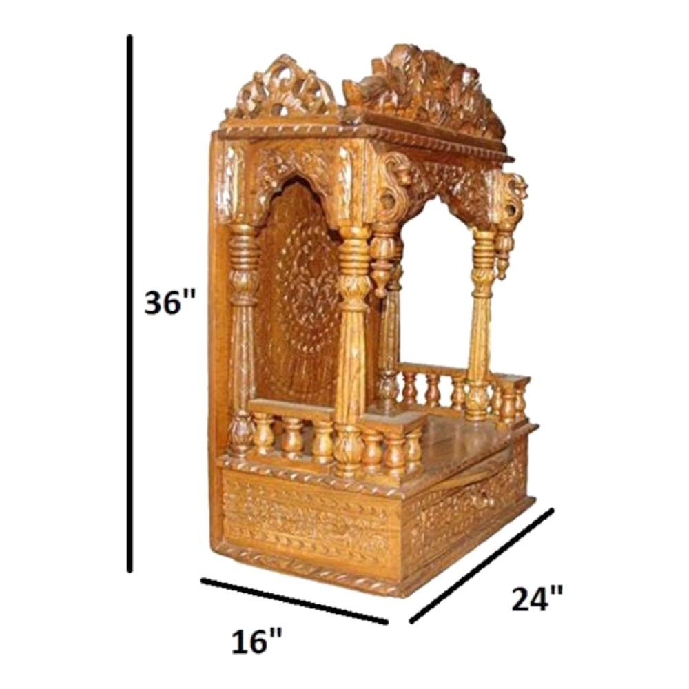 Aditi Solid Wood Free Standing Prayer Unit