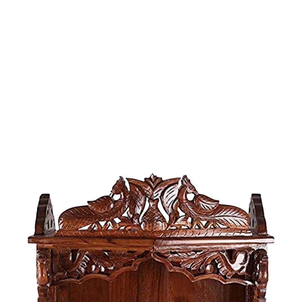 Ajay Solid Wood Free Standing Prayer Unit