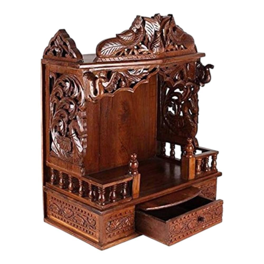 Ajay Solid Wood Free Standing Prayer Unit